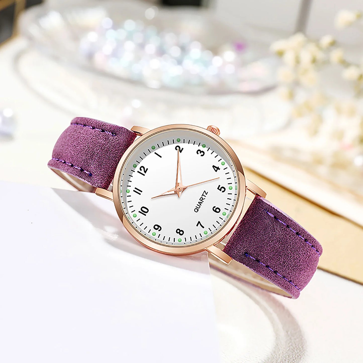 2023 Nuevo Reloj para Mujer, Reloj de Moda Casual con Correa de Cuero, Reloj de Pulsera con Esfera Pequeña de Cuarzo, Reloj de Vestir para Dama, Reloj Mujer.