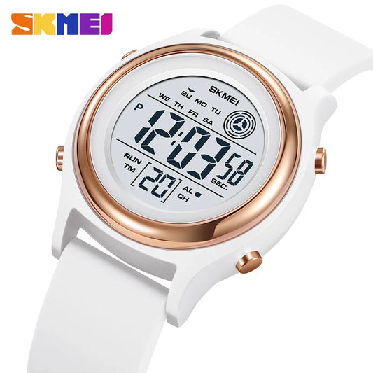 Reloj SKMEI 2024 para Mujer, Cronómetro, Reloj de Pulsera de Dama, Resistente al Agua hasta 50 m, Resistente a los Choques, Reloj Mujer, Pantalla con Luz de Fondo, Cuenta Regresiva, Reloj Digital.